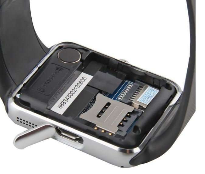 Smart Watch Phone -  SIM CARD, Bluetooth, Camera, Sleep Monitor, SD Card, MP3 etc. - Silver