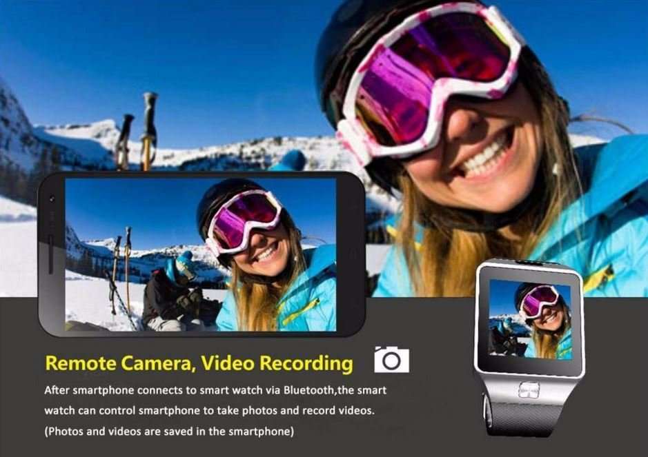 Smart Watch Phone -  SIM CARD, Bluetooth, Camera, Sleep Monitor, SD Card, MP3 etc. - Silver