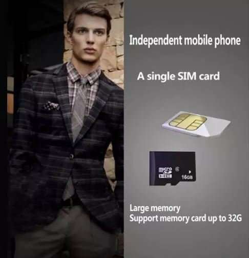 Black Smart Watch Phone -  SIM CARD, Bluetooth, Camera, Sleep Monitor, SD Card, MP3 etc.