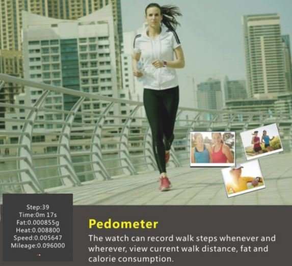 Black Smart Watch Phone -  SIM CARD, Bluetooth, Camera, Sleep Monitor, SD Card, MP3 etc.