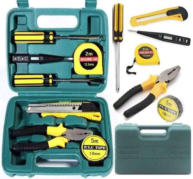 8 Piece Combination Tool Set - Quality Tools All Compact in a Case