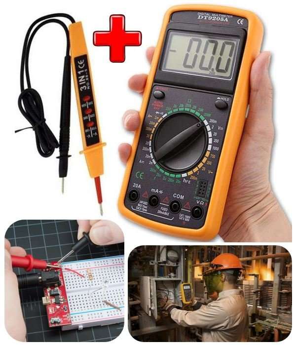 COMBO DEAL - LCD Display Digital Multimeter AC DC Voltage PLUS Electric Voltage Tester