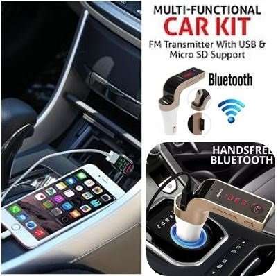 LED Bluetooth Car Kit, Charger FM Transmitter With MP 3, Handsfree Calls, Dual USB For Phone, Tablet