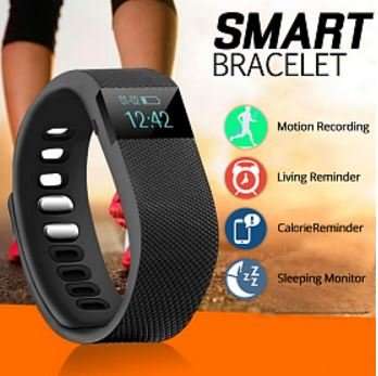 Bluetooth Smartwatch & Fitness Bracelet with Pedometer for Samsung & Android Phones - 2 Colours