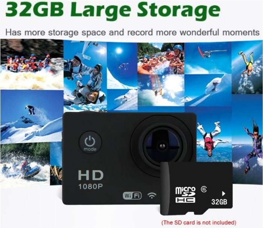 HDMI WIFI Action Sport DVR & Camera - Waterproof, 170 Degree Wide Angle Lens, DVR & More