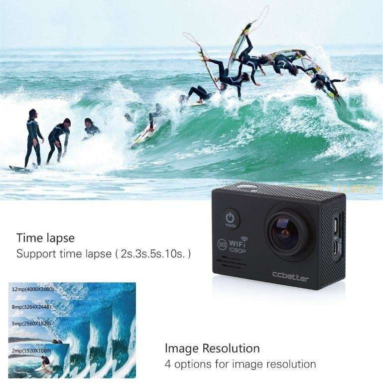 HDMI WIFI Action Sport DVR & Camera - Waterproof, 170 Degree Wide Angle Lens, DVR & More