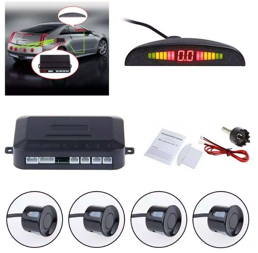Rear Park Distance Control Kit - Include Control Box, LED Display Indicator & 4 Parking Sensors