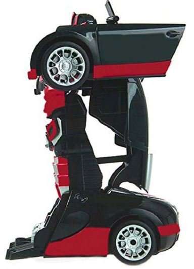 Large Buggati Remote Control TRANSFORMER Robot Car, Transforms in 1 Button - With Music & Lights
