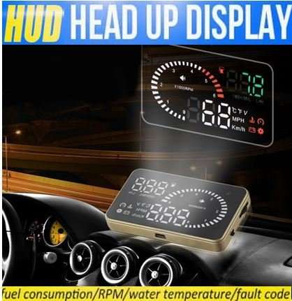 X6 HD LED Car HUD Head up Display Projector, OBDII Interface, Show Speed, Fuel Consumption, Temp....