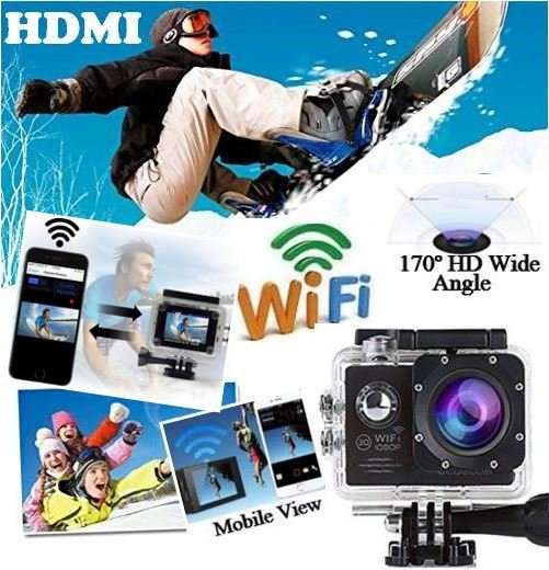 HDMI WIFI Action Sport DVR & Camera - Waterproof, 170 Degree Wide Angle Lens, DVR & More