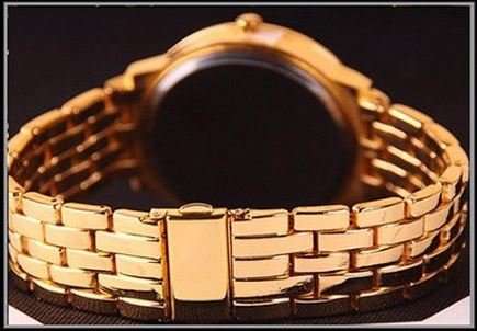 Elegant Ladies Geneva Crystal Quartz Chronograph Wrist Watch in Rosegold, Gold or Silver