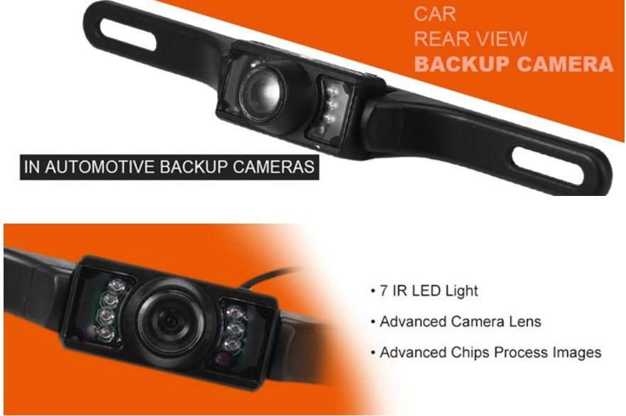Night Vision Waterproof NTSC Universal Car Rearview Licence Plate CMOS Camera