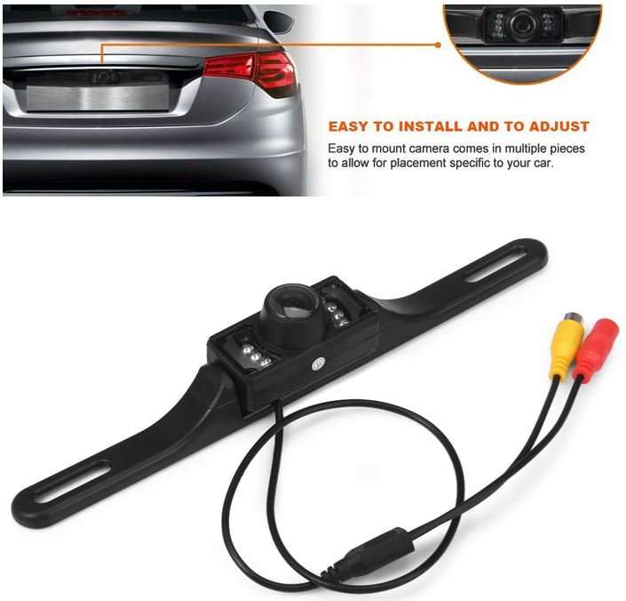 Night Vision Waterproof NTSC Universal Car Rearview Licence Plate CMOS Camera