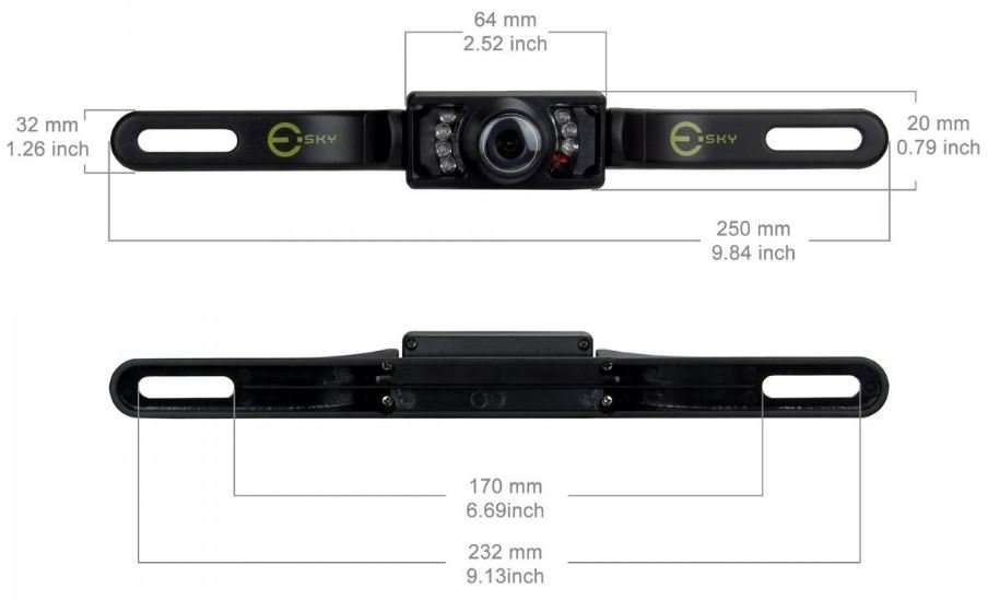 Night Vision Waterproof NTSC Universal Car Rearview Licence Plate CMOS Camera