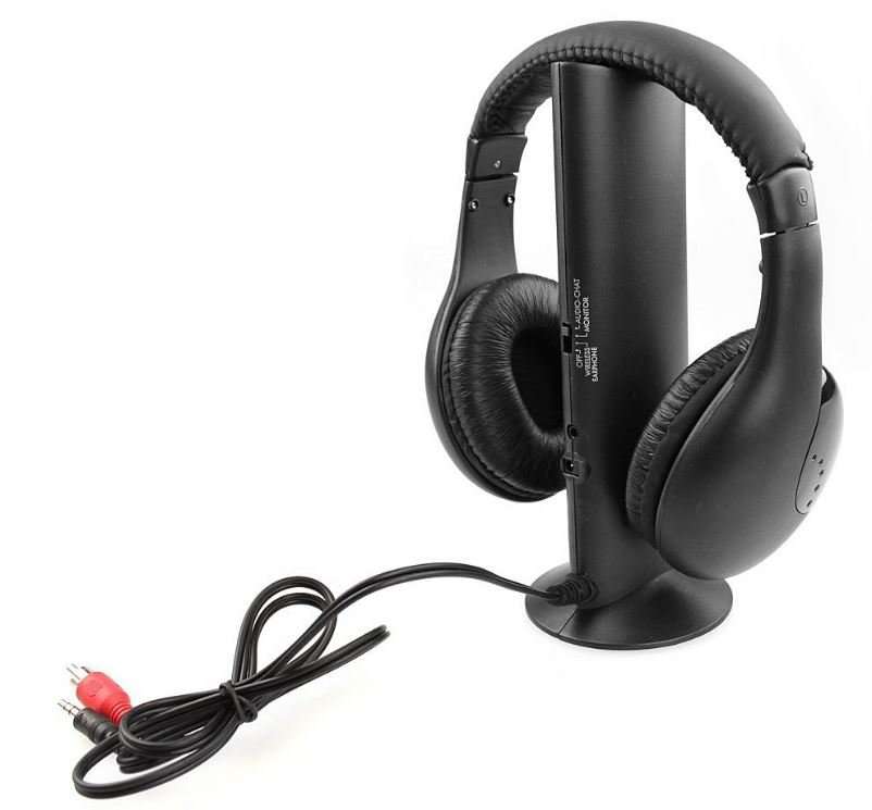5 IN 1 Wireless Headphones - MP3 / MP4, PC, TV, CD, FM Radio