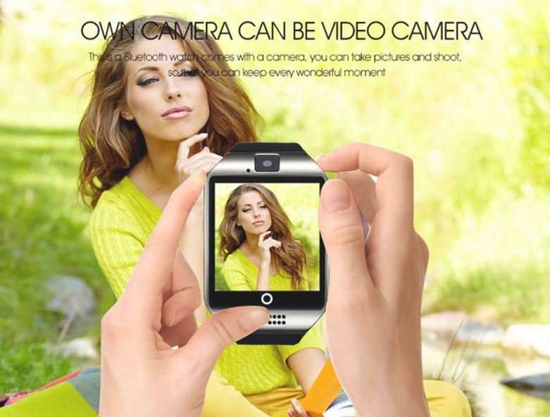 Q18 Smart Watch Phone, SIM CARD, Bluetooth, Camera, Sleep Monitor, SD Card, Pedometer etc.