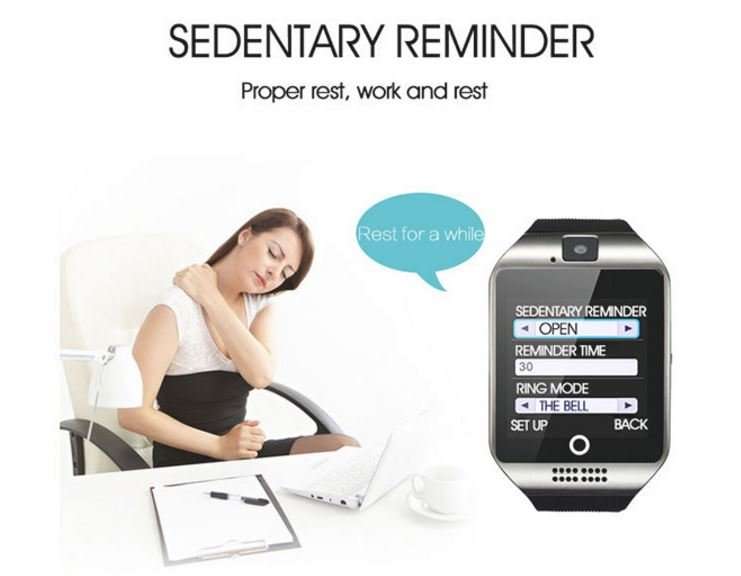 Q18 Smart Watch Phone, SIM CARD, Bluetooth, Camera, Sleep Monitor, SD Card, Pedometer etc.