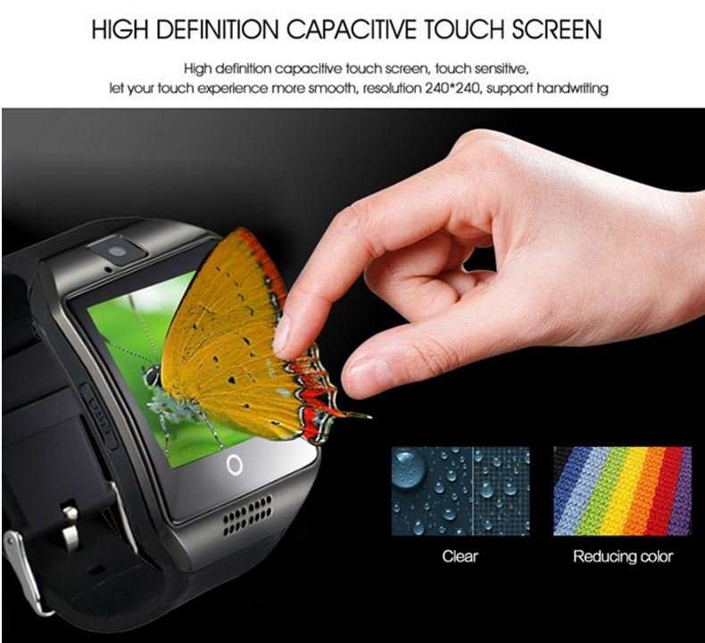 Q18 Smart Watch Phone, SIM CARD, Bluetooth, Camera, Sleep Monitor, SD Card, Pedometer etc.