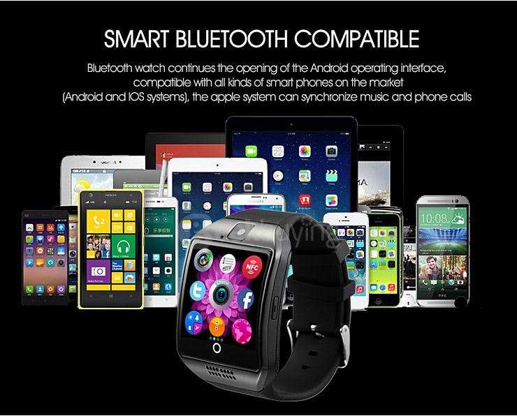 Q18 Smart Watch Phone, SIM CARD, Bluetooth, Camera, Sleep Monitor, SD Card, Pedometer etc.