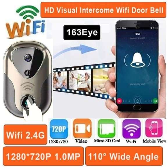 HD Visual Video Intercom WIFI Door Bell - Wireless, Wide Angle View, Camera and Many More....