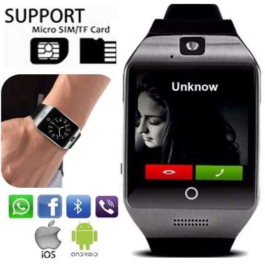 Q18 Smart Watch Phone, SIM CARD, Bluetooth, Camera, Sleep Monitor, SD Card, Pedometer etc.