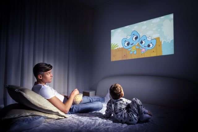 HD 1080P LED Multimedia Projector & Home Theater Cinema & Remote - AV, TV, VGA, HDMI, USB, SD, WTC