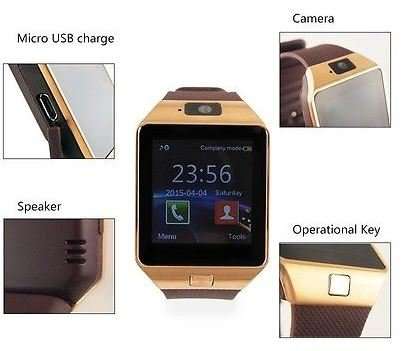 Smart Watch Phone, SIM CARD, Bluetooth, Camera, Sleep Monitor, SD Card, MP3, Pedometer etc.