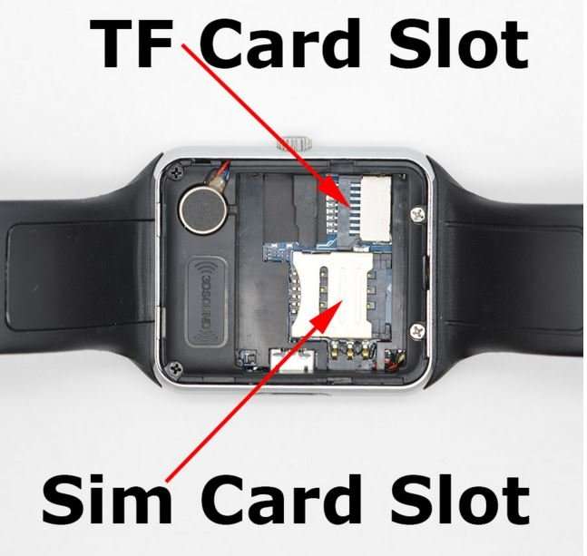 Smart Watch Phone -  SIM CARD, Bluetooth, Camera, Sleep Monitor, SD Card, MP3 etc. - Silver