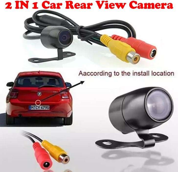 2 IN 1 Waterproof HD Night Vision Car Rear view Camera
