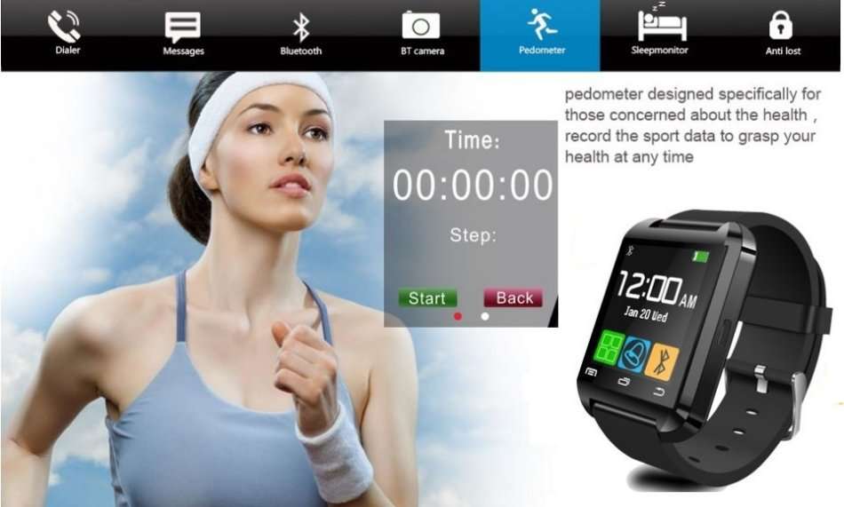 Bluetooth Smartwatch for Outdoor Sports, Home Use, Car Bluetooth Communications and Many More...