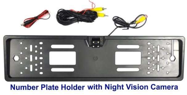 Waterproof Night Vision HD LED Number Plate Holder With Camera For Reversing and Parking