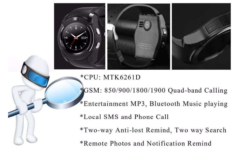 Professional Smart Watch Phone, SIM CARD, Bluetooth, Camera, Sleep Monitor, SD Card, Pedometer etc.