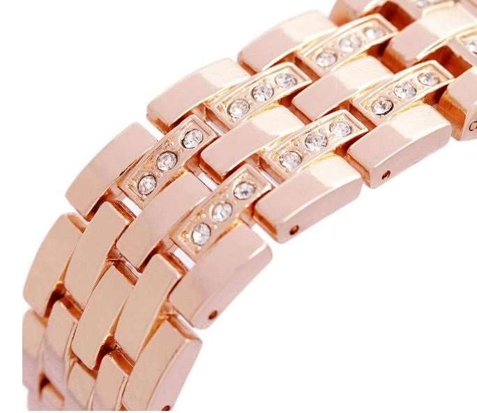 Elegant Ladies Geneva Crystal Quartz Chronograph Wrist Watch in Rosegold, Gold or Silver