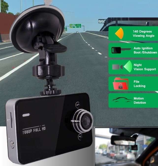 2.4" Full HD DVR Camera & Cam Recorder For Vehichle, Motion Detection. G-Sensor, Night Vision