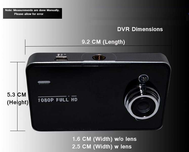 2.4" Full HD DVR Camera & Cam Recorder For Vehichle, Motion Detection. G-Sensor, Night Vision