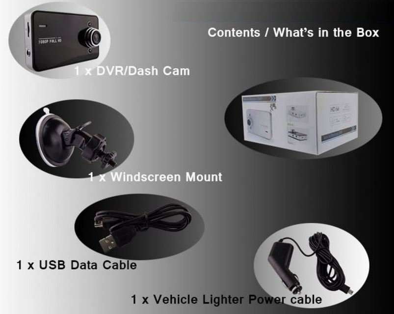 2.4" Full HD DVR Camera & Cam Recorder For Vehichle, Motion Detection. G-Sensor, Night Vision