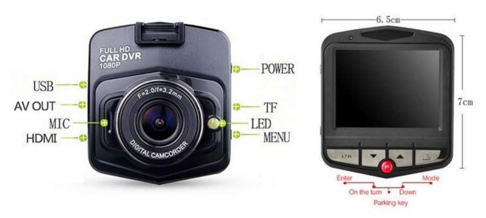 2.4" LCD, Night Vision Vehicle DVR& Camera With G-Sensor for Motion Detection