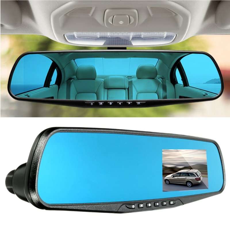170 Degree Wide Angle Rear View Mirror Camera, Support SD Card, Motion Detection, Loop Recording ...