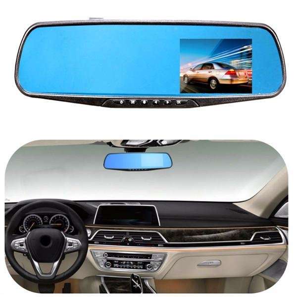 170 Degree Wide Angle Rear View Mirror Camera, Support SD Card, Motion Detection, Loop Recording ...