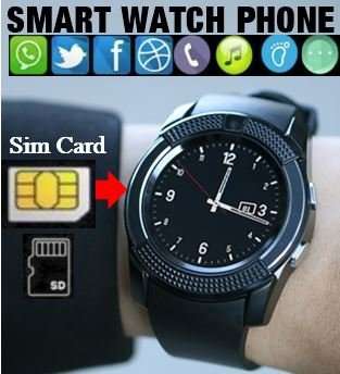 Professional Smart Watch Phone, SIM CARD, Bluetooth, Camera, Sleep Monitor, SD Card, Pedometer etc.