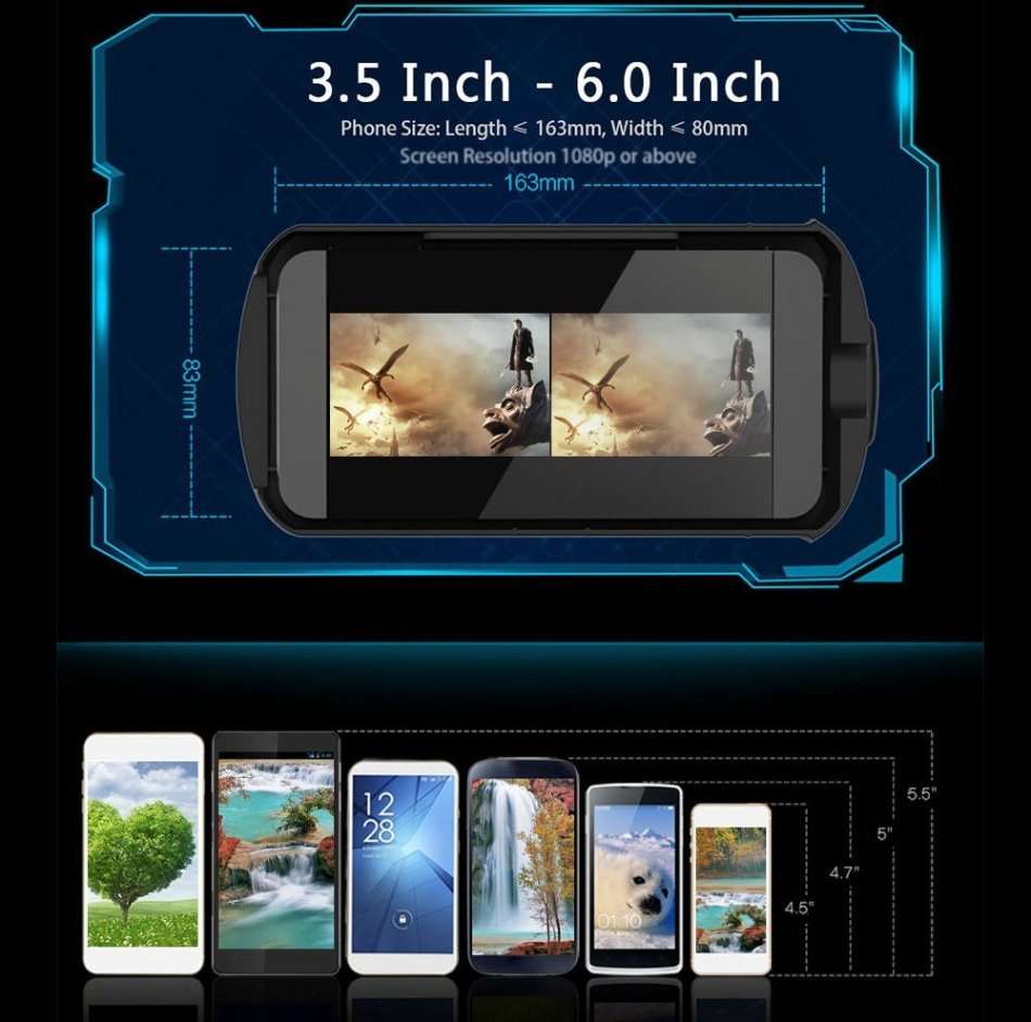 3D VR BOX 2 With Head Mount,  PLUS Multi Functional Wireless Bluetooth Controller