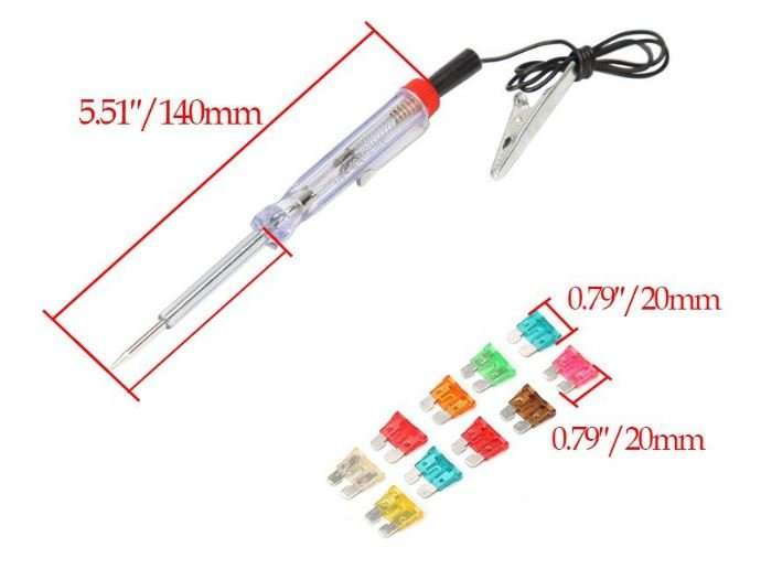 COMBO DEAL - LCD Display Digital Multimeter AC DC Voltage PLUS 10 Piece Fuses & Tester Pen Set