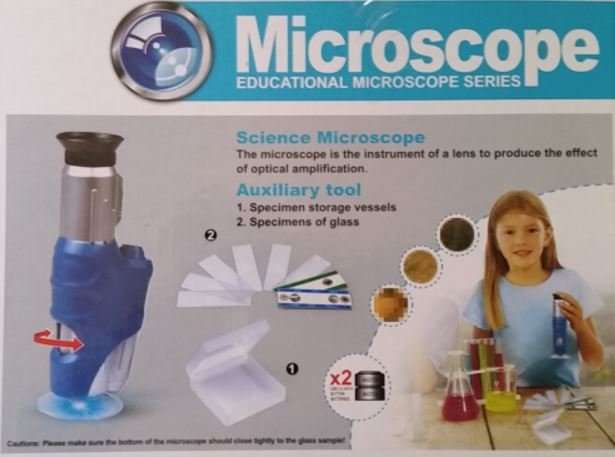20x - 60x Educational Children's Portable LED Microscope Kit