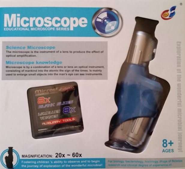 20x - 60x Educational Children's Portable LED Microscope Kit