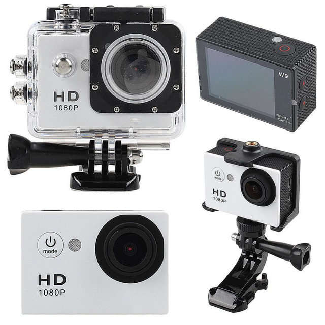 HD Action Sport DVR & Camera - Waterproof, LCD Screen, Side Helmet Mount, Waterproof Casing..