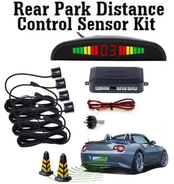 Rear Park Distance Control Kit - Include Control Box, LED Display Indicator & 4 Parking Sensors