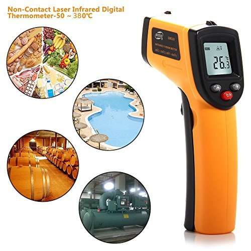 Non-Contact Laser Infrared Digital Thermometer - LCD Screen - Measure Temperature Almost Anywhere