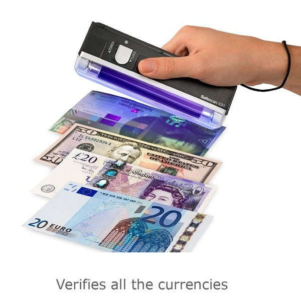 2 in 1 Portable UV Light Counterfeit Money Detector - Verifies All Currencies, Compact & Convenient
