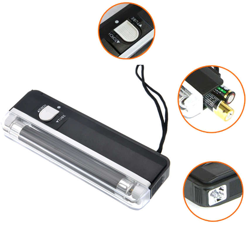 2 in 1 Portable UV Light Counterfeit Money Detector - Verifies All Currencies, Compact & Convenient