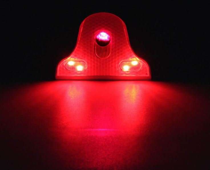 LED SOLAR Shark Fin Anti-Collision Tail Light Available in Silver or Black